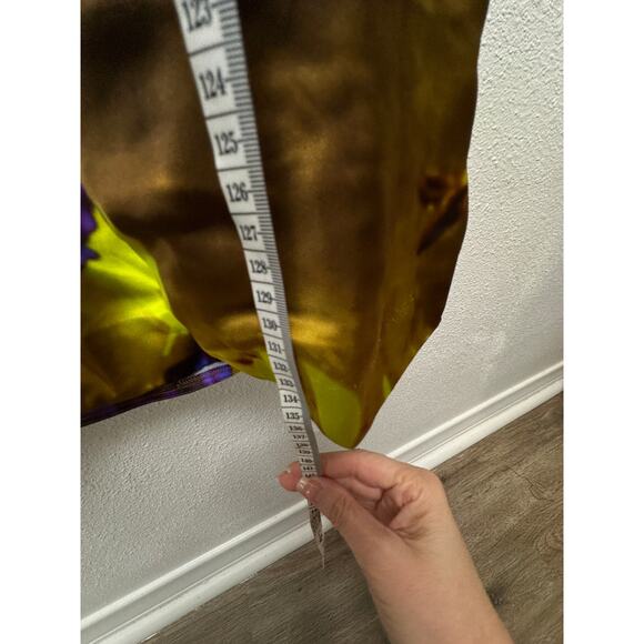 Dries Van Noten floral satin trench coat yellow women US 8 double-breasted - Picture 15 of 16